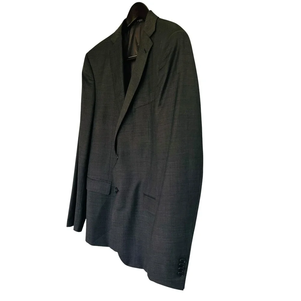 John Varvatos USA 44R Charcoal Gray Wool Blend Sport Coat Blazer 2 Button Vented